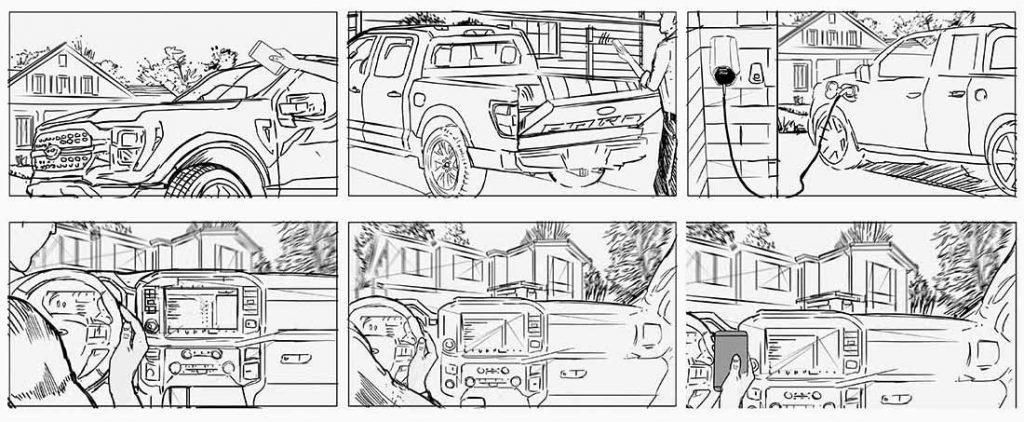 line drawing storyboard