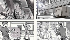 SHADED LINE DRAWING STORYBOARD